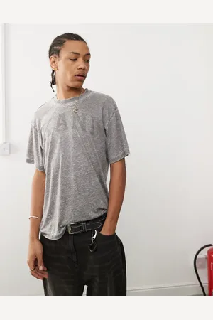 Karl Kani – T-Shirt in mit Serifenbuchstaben im Ausbrennermusterstil