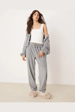 ASOS – Mix & Match – Lounge-Jogginghose aus Fleece in Hellgrau