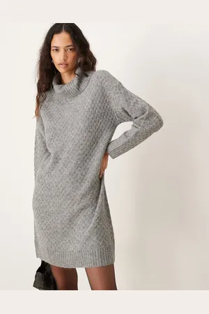 JDY – Mini-Strickkleid in mit Rollkragen