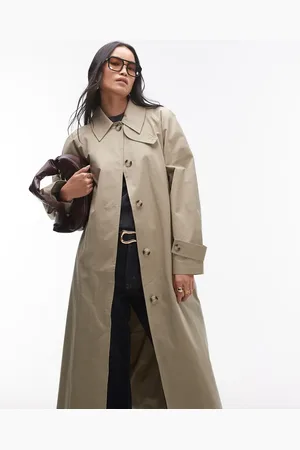 Topshop – Ultimate – Trenchcoat in Steinbeige