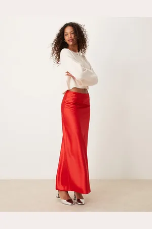 Miss Selfridge – Satin-Maxirock in