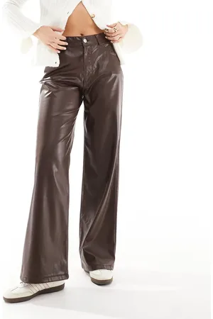 ASOS – Dad-Jeans aus Kunstleder in