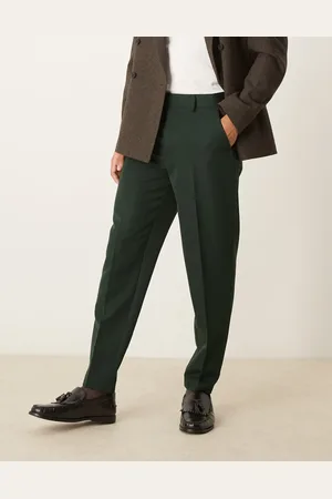 ASOS – Elegante, schmal zulaufende Hose in Tannengrün