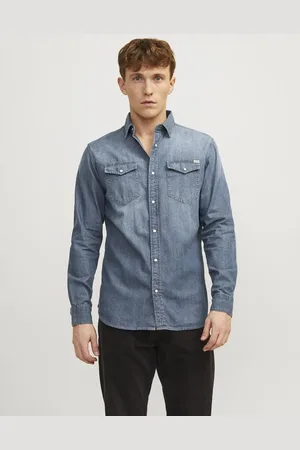 JACK & JONES – Jeanshemd in dunklem Marineblau