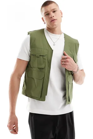 ASOS – Utility-Weste in Khaki