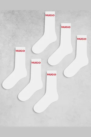 HUGO BOSS HUGO Bodywear – 6er-Pack gerippte Logo-Socken in