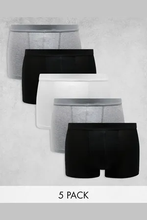 ASOS – 5er-Pack Unterhosen mit schlichtem Bund
