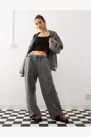 Weekday – Oversize-Jogginghose in blauer Acid-Waschung, Kombiteil