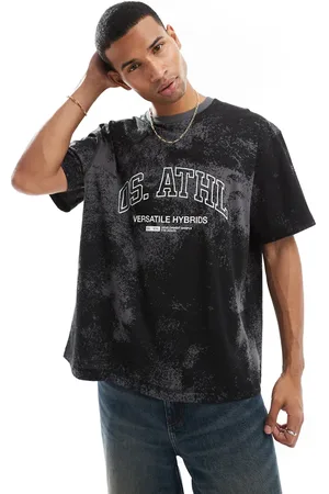Only & Sons – Oversize-T-Shirt in verwaschenem Grau mit Sportlogo