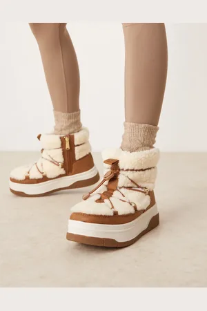 Pajar – Janie – Niedrige Schneestiefel in Beige