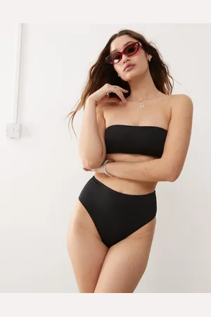 Monki – Mix-and-Match – Bikinihose in mit hohem Bund