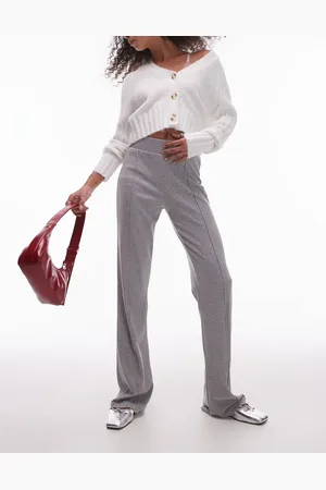 Topshop – Gerippte Hose in mit Biesen und geradem Bein