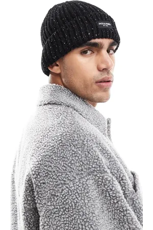 JACK & JONES – Grobstrick-Mütze mit genopptem Design in