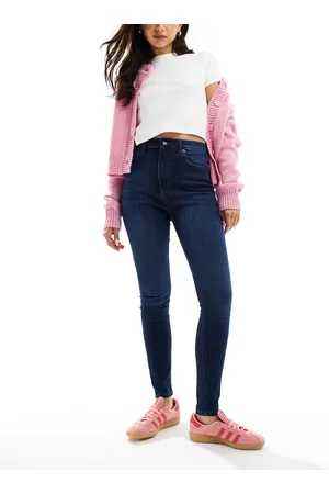 ASOS – Ultimate – Eng geschnittene Jeans in Dunkelblau