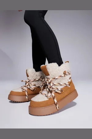ASOS Weekend Collective – Schneestiefel in Hellbraun