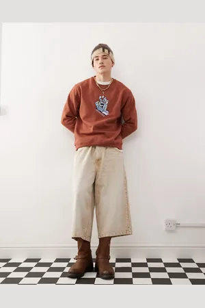 Santa Cruz – Sweatshirt mit Rundhalsausschnitt und besticktem Aufdruck auf der Brust in