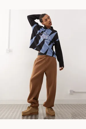 Weekday – Simon – Jogginghose in brauner Neopren-Optik, Kombiteil