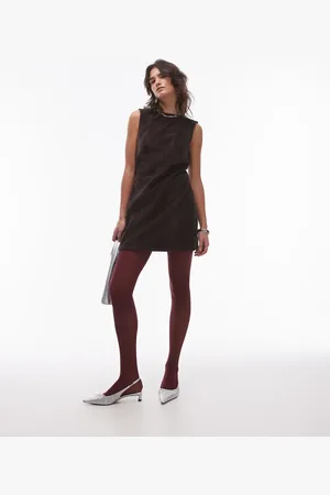 Topshop – Etuikleid aus Denim-Cord in