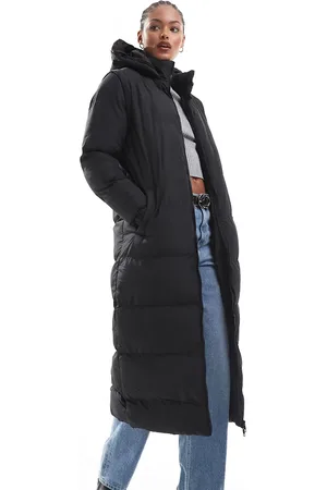 Brave Soul Tall – Wattierte Maxi-Jacke in mit Kapuze und abnehmbaren Ärmeln