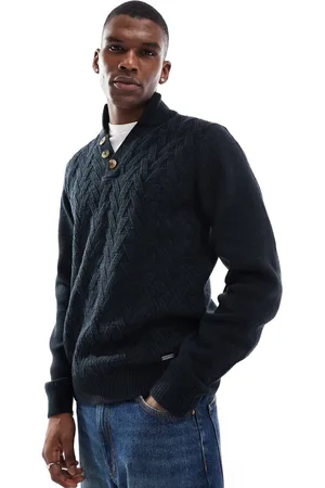 Threadbare – Strickpullover in mit Zopfmuster