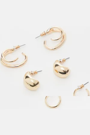 Reclaimed – Ohrring-Multipack mit Kuppel- und Creolen-Designs in Gold