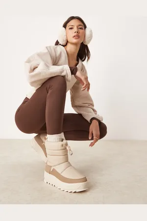 Pajar – Gepelle – Schneestiefel aus Leder in hellem Sand