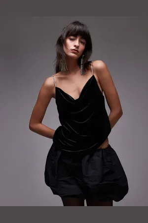 MANGO – Camisole-Oberteil in mit Strassträgern