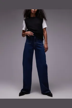 ARKET – Lupine – Weit geschnittene Jeans in dunkelblauer Waschung mit hohem Bund