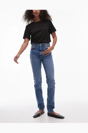 ARKET – Azalea – Stretch-Jeans in mittelblauer Waschung mit hohem Bund und eng geschnittenem Bein