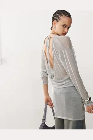COLLUSION – Rückenfreies Minikleid aus Kettenstoff in