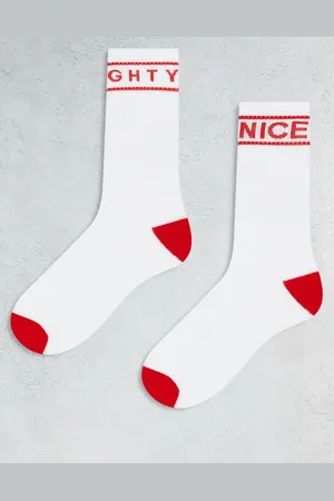 Brave Soul – 2er-Pack Socken in mit „Naughty or Nice“-Schriftzug