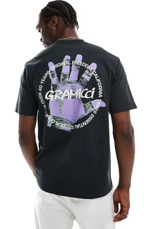 Gramicci – T-Shirt in Vintage- mit Bergsteiger-Handgrafik