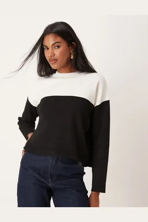 MANGO – Basic-Pullover in mit Kontrast-Design