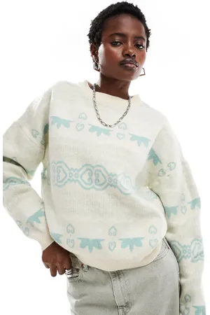 Daisy Street – Strickpullover mit Rundhalsausschnitt und Norwegermuster