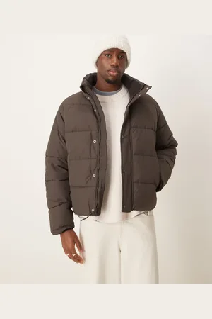 Abercrombie & Fitch – Dick wattierte Pufferjacke in Braun