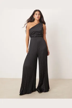 Abercrombie & Fitch – Plissierter Jumpsuit in mit One-Shoulder-Träger