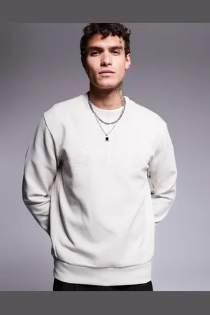 HUGO BOSS – Salbo – Sweatshirt in Beige