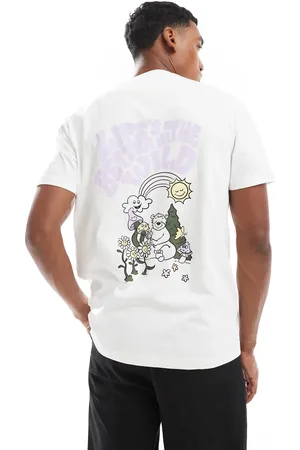 Farah – Darwin – T-Shirt in mit Print auf Brust und Rücken