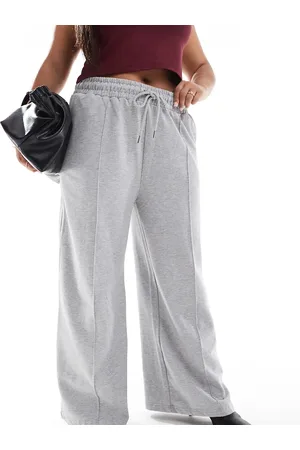 Yours – Basic-Jogginghose in meliertem mit weitem Bein