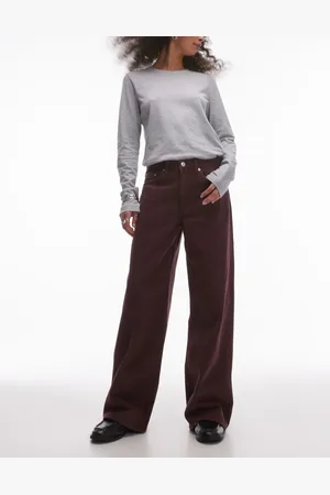 ARKET – Cloud – Baggy-Jeans in burgunderroter Waschung mit niedrigem Bund und weitem Bein