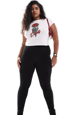 Yours – Gerippte Cargo-Leggings in