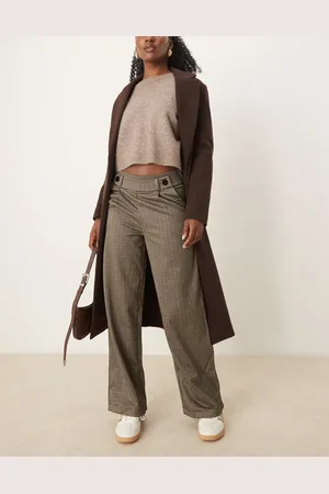 JDY – Elegante Hose in kariert mit Knopfdetail