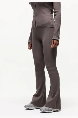 Good For Nothing – Gerippte, überkreuzte, ausgestellte Leggings in