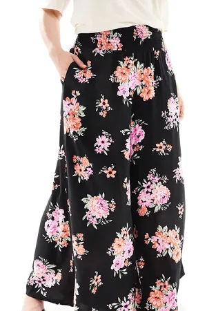 Yours – Culotte mit Blumenmuster und weitem Bein