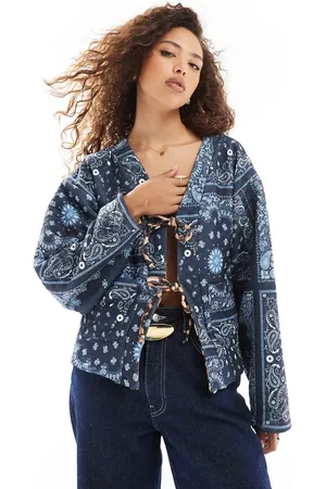 ASOS – Steppjacke mit Bandana- und Leopardenmuster