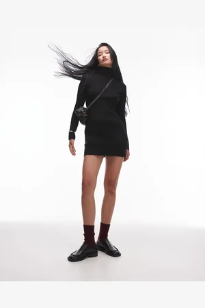 MANGO – Hochgeschlossenes Minikleid aus Strick in
