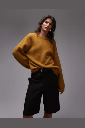 ARKET – Lockeres Sweatshirt aus superweichem Alpaka-Wollmix in Ockerbraun