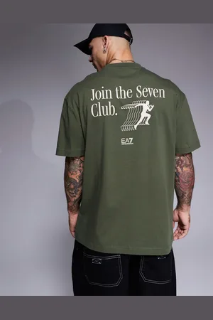 EA7 – T-Shirt in mit Logo auf der Brust und Rückenprint