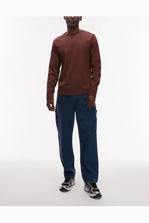 Topman – Gerade geschnittene Carpenter-Jeans in mittelblauer Waschung