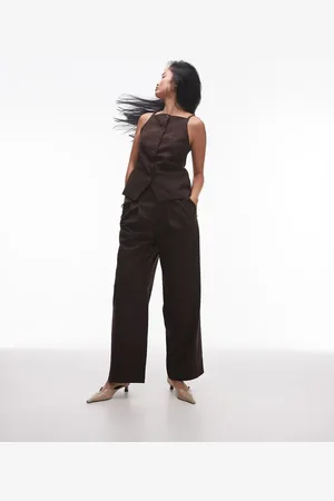 Topshop – Elegante Bundfalten-Jogginghose in mit Nadelstreifen